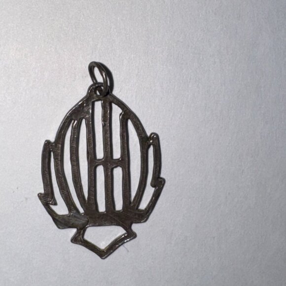 Open Sterling Silver Harley Davidson Pendant - Picture 10 of 16